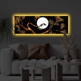 Wallity Cuadro Decorativo Iluminado con LED 30x90 cm Multicolor